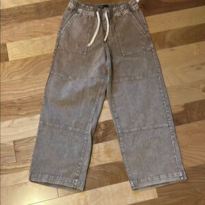 Gap Factory High Rise Wide-Leg Utility Pull-On Jeans